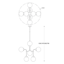 Hot Lampa wisząca w stylu industrialnym P0454-08D-STAC RIANO | Kaja Żyrandole Nowoczesne