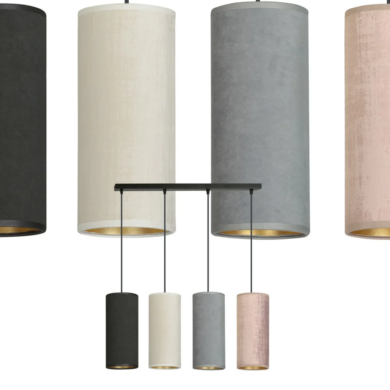 Sklep Kaja Lampa wisząca z abażurami w różnych kolorach 1068/4 BENTE | Kaja