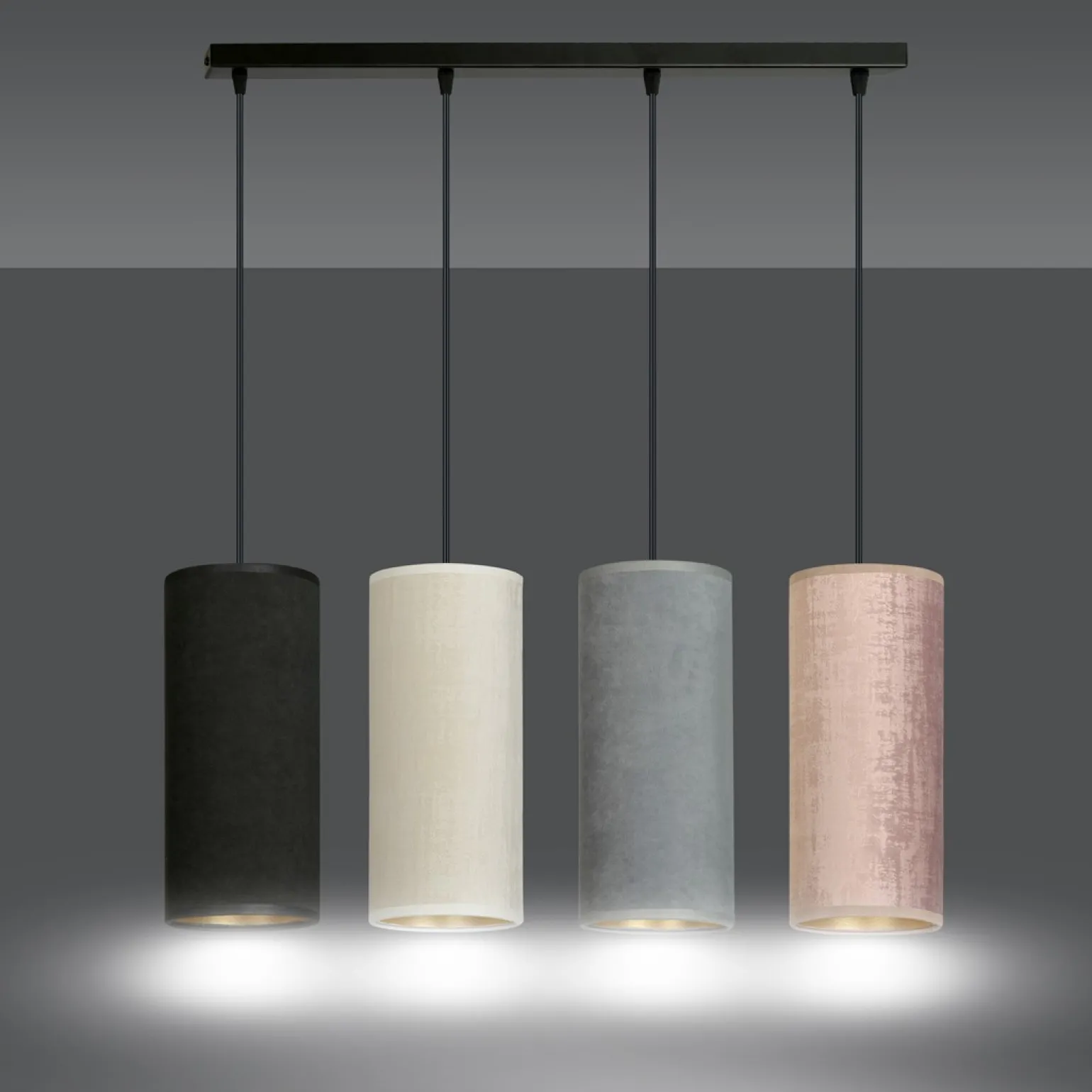 Sklep Kaja Lampa wisząca z abażurami w różnych kolorach 1068/4 BENTE | Kaja