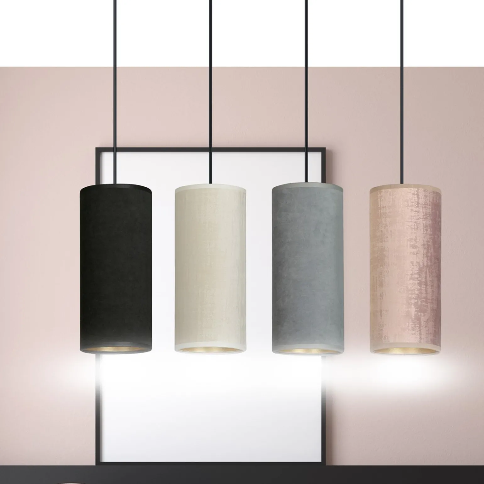 Sklep Kaja Lampa wisząca z abażurami w różnych kolorach 1068/4 BENTE | Kaja