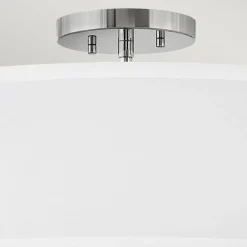 Discount Lampa wisząca z abażurem, srebrna HK-GRAHAM-L-PN z serii GRAHAM Żyrandole Nowoczesne