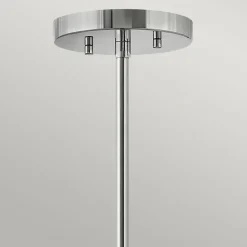 Discount Lampa wisząca z abażurem, srebrna HK-GRAHAM-L-PN z serii GRAHAM Żyrandole Nowoczesne