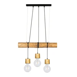 Hot Lampa wisząca z bejcowanym drewnem 68315351 TRABO PINO | Kaja Żyrandole Nowoczesne