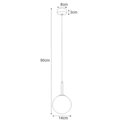 Cheap Lampa wisząca z białym kloszem do sypialni K-4885 FARO | Kaja Żyrandole Nowoczesne