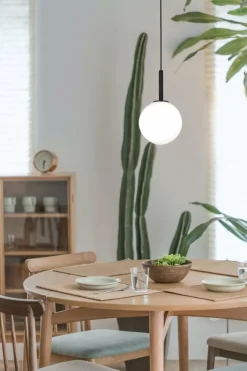 Cheap Lampa wisząca z białym kloszem do sypialni K-4885 FARO | Kaja Żyrandole Nowoczesne