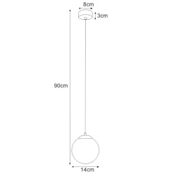 Shop Lampa wisząca z białym matowym kloszem 14 cm K-4910 ISLA | Kaja Żyrandole Nowoczesne