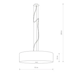Best Sale Lampa wisząca z m, szerokim abażurem 6772 VIVIANE | Kaja Żyrandole Nowoczesne
