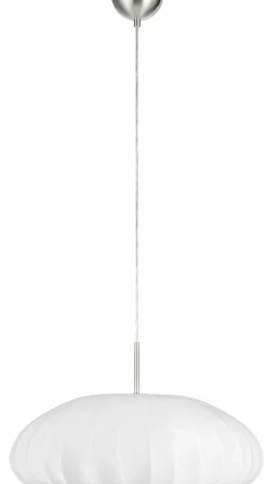 Store Lampa wisząca z białym tkaninowym kloszem 107940 | Kaja Oświetlenie Żyrandole Nowoczesne