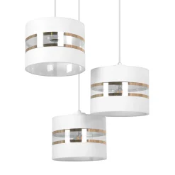 Sklep Kaja Lampa wisząca z białymi abażurami, nad stół K-5212 z serii VICTORIA