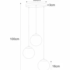 Online Lampa wisząca z białymi matowymi kloszami K-4746 | Kaja Oświetlenie Żyrandole Nowoczesne