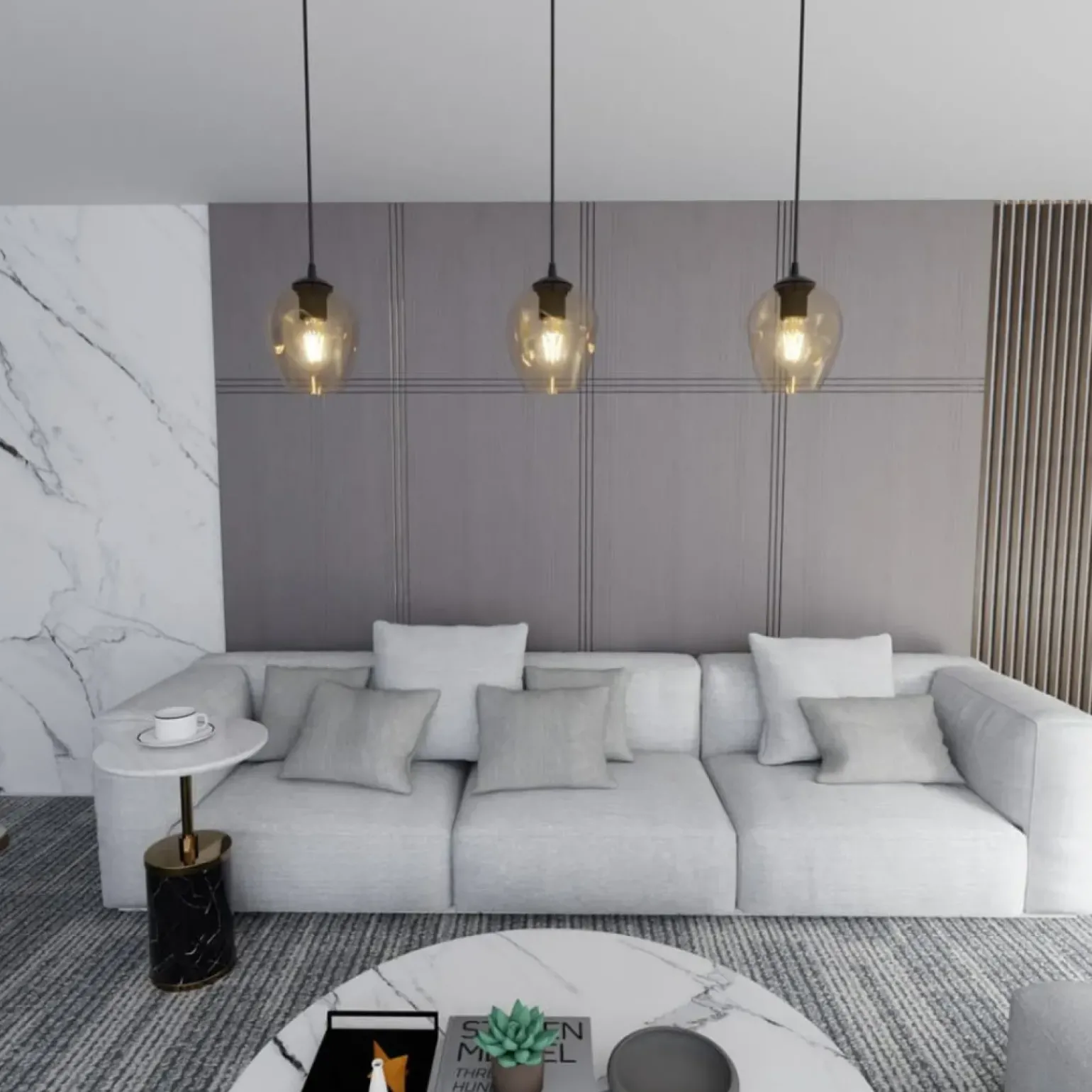 Best Lampa wisząca z bursztynowym kloszem 677/1 ISTAR | Kaja Oświetlenie Żyrandole Nowoczesne