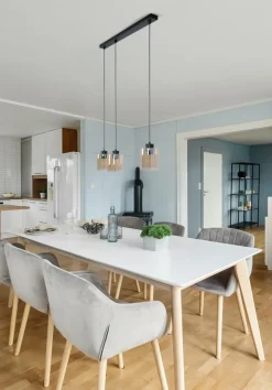 Fashion Lampa wisząca z bursztynowymi kloszami, do salonu K-5570 z serii SORO Żyrandole Nowoczesne