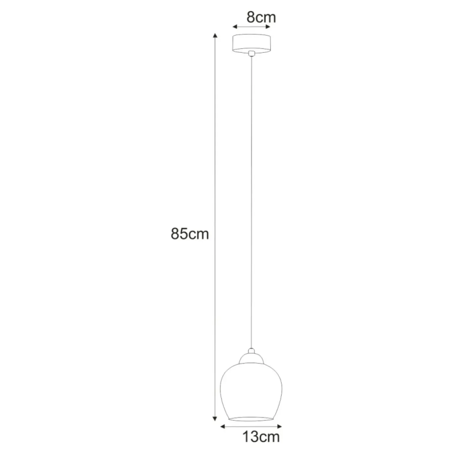 Best Lampa wisząca z bursztynowym kloszem K-5605 z serii TULA Żyrandole Nowoczesne