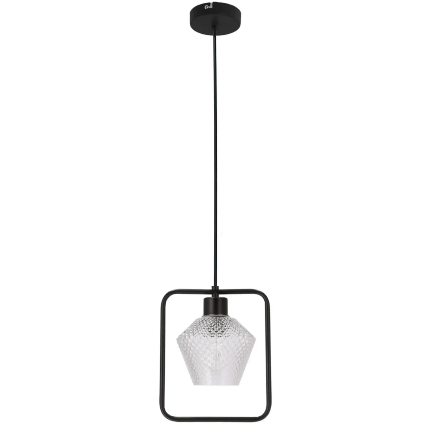 Cheap Lampa wisząca z czarną obręczą i kloszem 31-26842 z serii NIKO | Kaja Oświetleni Żyrandole Nowoczesne