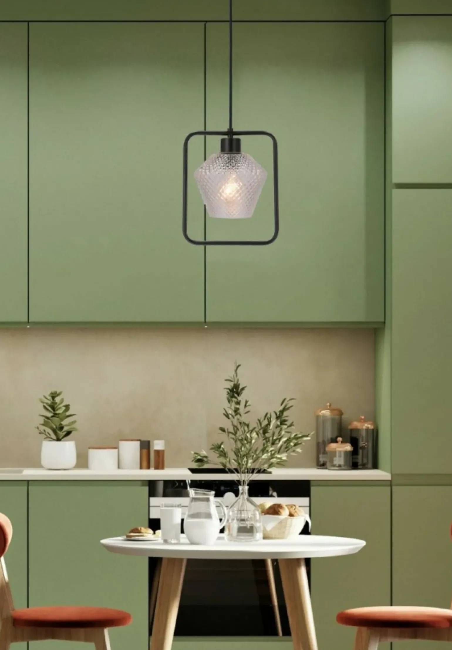 Cheap Lampa wisząca z czarną obręczą i kloszem 31-26842 z serii NIKO | Kaja Oświetleni Żyrandole Nowoczesne