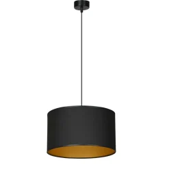 Cheap Lampa wisząca z czarno-złotym abażurem 184/1 ROTO | Kaja Oświetlenie Żyrandole Nowoczesne