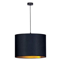 Sklep Kaja Lampa wisząca z czarno-złotym abażurem K-4325 | Kaja Oświetlenie