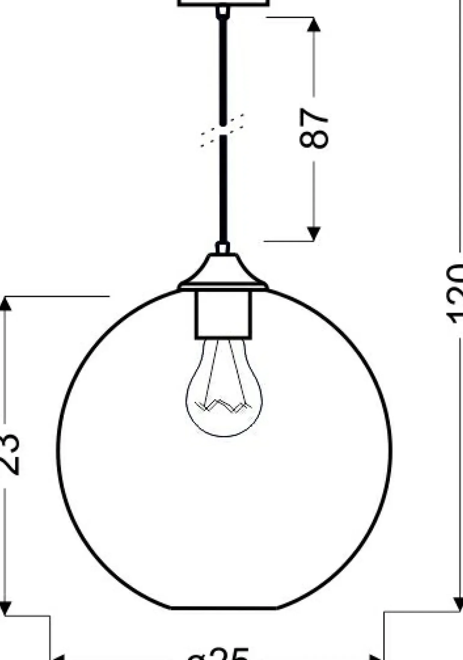 Outlet Lampa wisząca z m, okrągłym kloszem 31-21410-Z z serii EDISON Żyrandole Nowoczesne