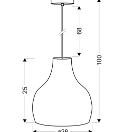 Sklep Kaja Lampa wisząca z m kloszem 31-50253 BUREN | Kaja Oświetlenie