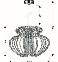 Sklep Kaja Lampa wisząca z mi rurkami 31-36578 IMPERIA | Kaja Oświetlenie