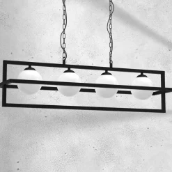 Cheap Lampa wisząca z czterema kloszami w ramce MLP8570 z serii DIEGO | Kaja Oświetlen Żyrandole Nowoczesne
