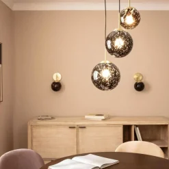 Discount Lampa wisząca z dekoracyjnymi kloszami ABR-3SLWS-E14 SFERO | Kaja Żyrandole Nowoczesne