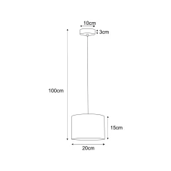 Sklep Kaja Lampa wisząca z dekoracyjnym abażurem do salonu K-5200 z serii NICEA