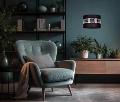 Sklep Kaja Lampa wisząca z dekoracyjnym abażurem do salonu K-5200 z serii NICEA