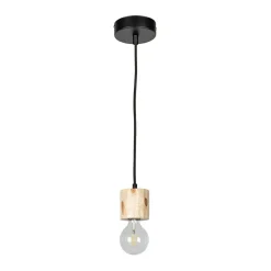 New Lampa wisząca z drewnem, do nowoczesnej kuchni 7161150 PINO | Kaja Żyrandole Nowoczesne