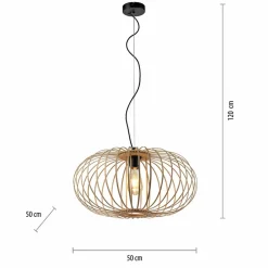 Best Sale Lampa wisząca z drewnianych pasków 11409-79 z serii RACOON | Kaja Żyrandole Nowoczesne