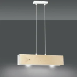 Hot Lampa wisząca z drewnianymi elementami 611/2 | Kaja Oświetlenie Żyrandole Nowoczesne