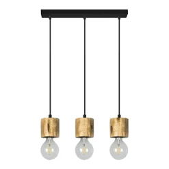 Sale Lampa wisząca z drewnianymi oprawkami E27 71689304 PINO | Kaja Żyrandole Nowoczesne