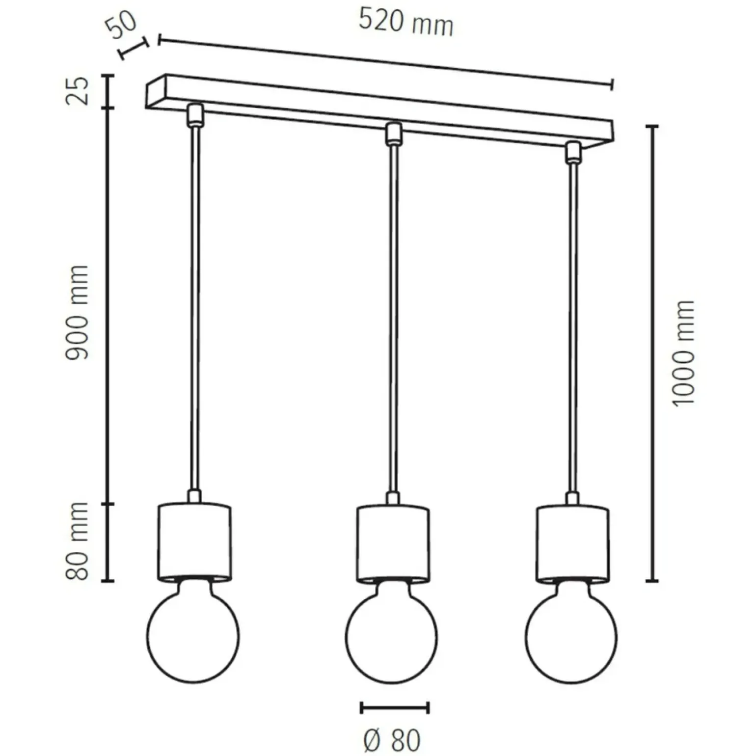 Sale Lampa wisząca z drewnianymi oprawkami E27 71689304 PINO | Kaja Żyrandole Nowoczesne