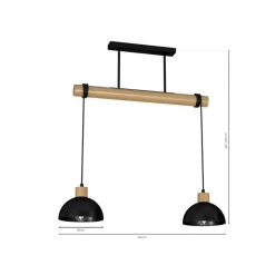 Cheap Lampa wisząca z drewnianym elementem MLP7225 z serii ERIK | Kaja Oświetlenie Żyrandole Nowoczesne