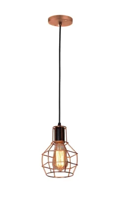 Flash Sale Lampa wisząca z drucianym, m kloszem AZ1659 CARRON | Kaja Żyrandole Nowoczesne