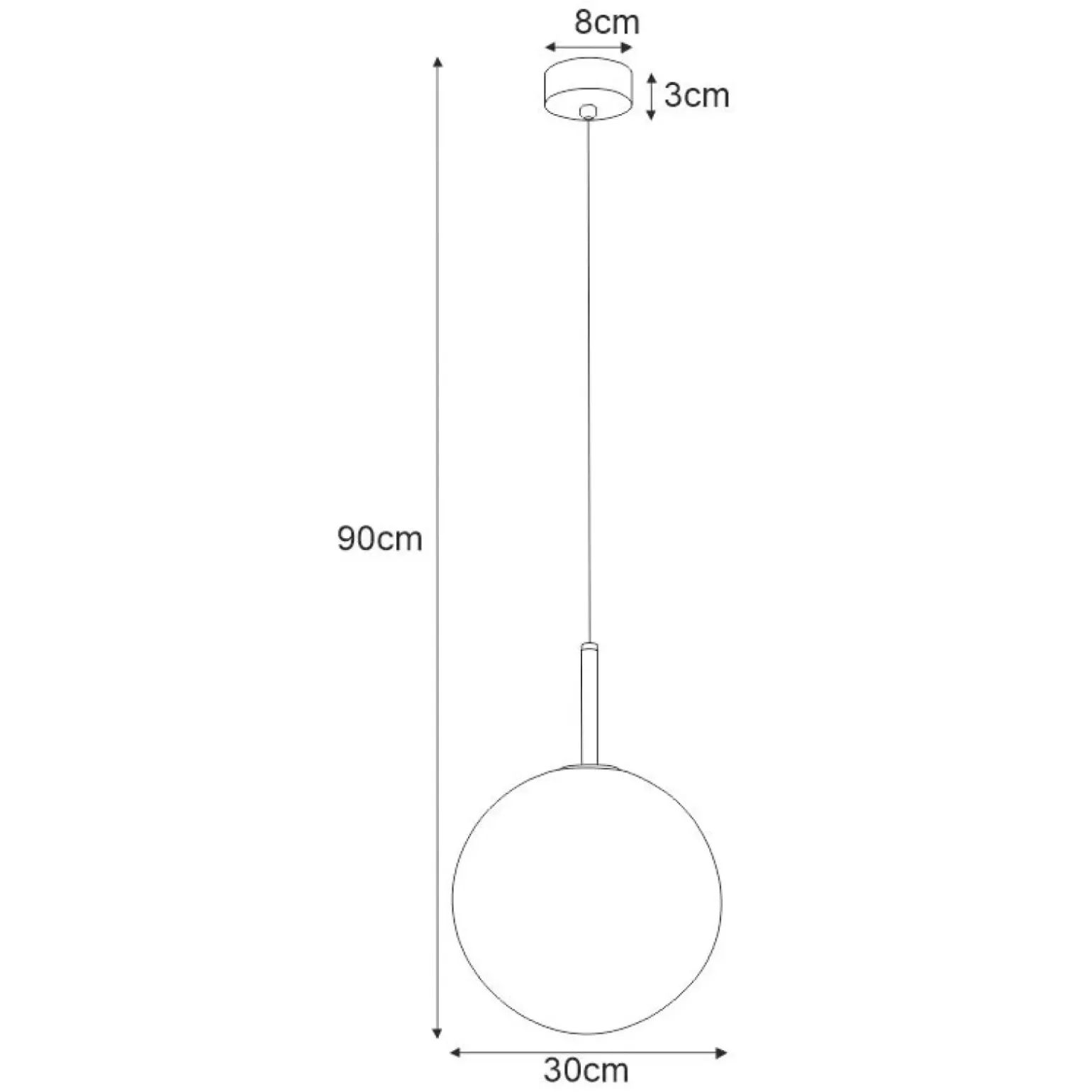Shop Lampa wisząca z dużym białym kloszem K-4887 FARO | Kaja Oświetlenie Żyrandole Nowoczesne
