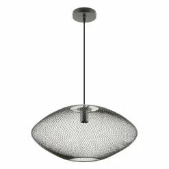 Cheap Lampa wisząca z dużym, drucianym kloszem A8032L-MBK ORION | Kaja Żyrandole Nowoczesne