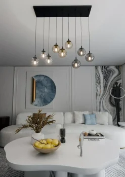 Discount Lampa wisząca z dwukolorowymi kloszami 714/9M1 | Kaja Oświetlenie Żyrandole Nowoczesne