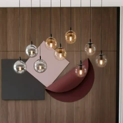 Discount Lampa wisząca z dwukolorowymi kloszami 714/9M1 | Kaja Oświetlenie Żyrandole Nowoczesne