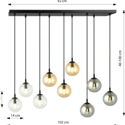 Discount Lampa wisząca z dwukolorowymi kloszami 714/9M1 | Kaja Oświetlenie Żyrandole Nowoczesne