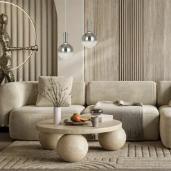 Store Lampa wisząca z dwukolorowym, kulistym kloszem ML0327 TORONTO | Kaja Żyrandole Nowoczesne