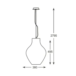 Best Sale Lampa wisząca z dymionym kloszem P19066A-D38 BRESSO | Kaja Żyrandole Nowoczesne