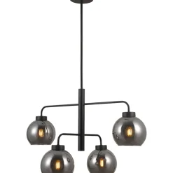 Best Lampa wisząca z dymionymi kloszami PND-28028-4D POGGI | Kaja Żyrandole Nowoczesne