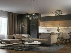 Outlet Lampa wisząca z dymionymi kloszami WF 7014-805 NANCY | Kaja Żyrandole Nowoczesne