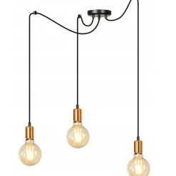 Sale Lampa wisząca z elementami w kolorze miedzi 446/3 | Kaja Oświetlenie Żyrandole Nowoczesne