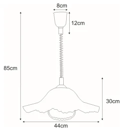 Sklep Kaja Lampa wisząca z falowanym kloszem K-3260 LAMBADA | Kaja Oświetlenie