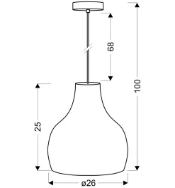 Sklep Kaja Lampa wisząca z m kloszem 31-50314 BUREN | Kaja Oświetlenie