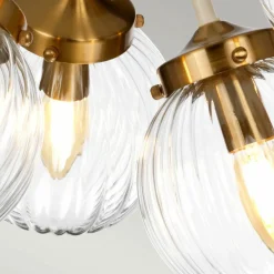 Outlet Lampa wisząca z kloszami, beżowa DL-COSMOS5 z serii COSMOS Żyrandole Nowoczesne