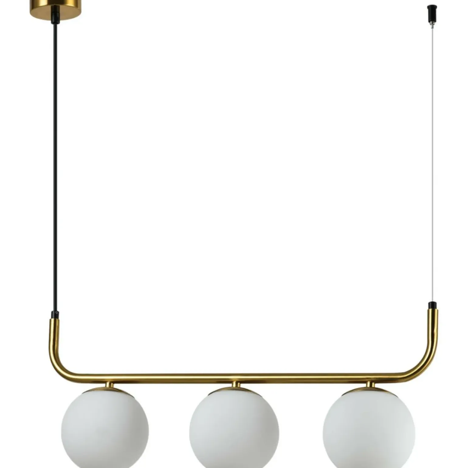 Store Lampa wisząca z kloszami, nad wyspę LP-005/3L GD ALISA | Kaja Żyrandole Nowoczesne