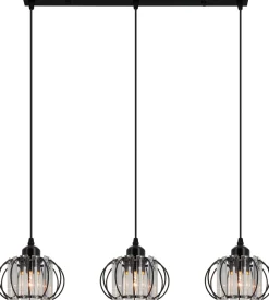 Sklep Kaja Lampa wisząca z kloszami, trzy punkty świetlne 8221/3 BL z serii AC